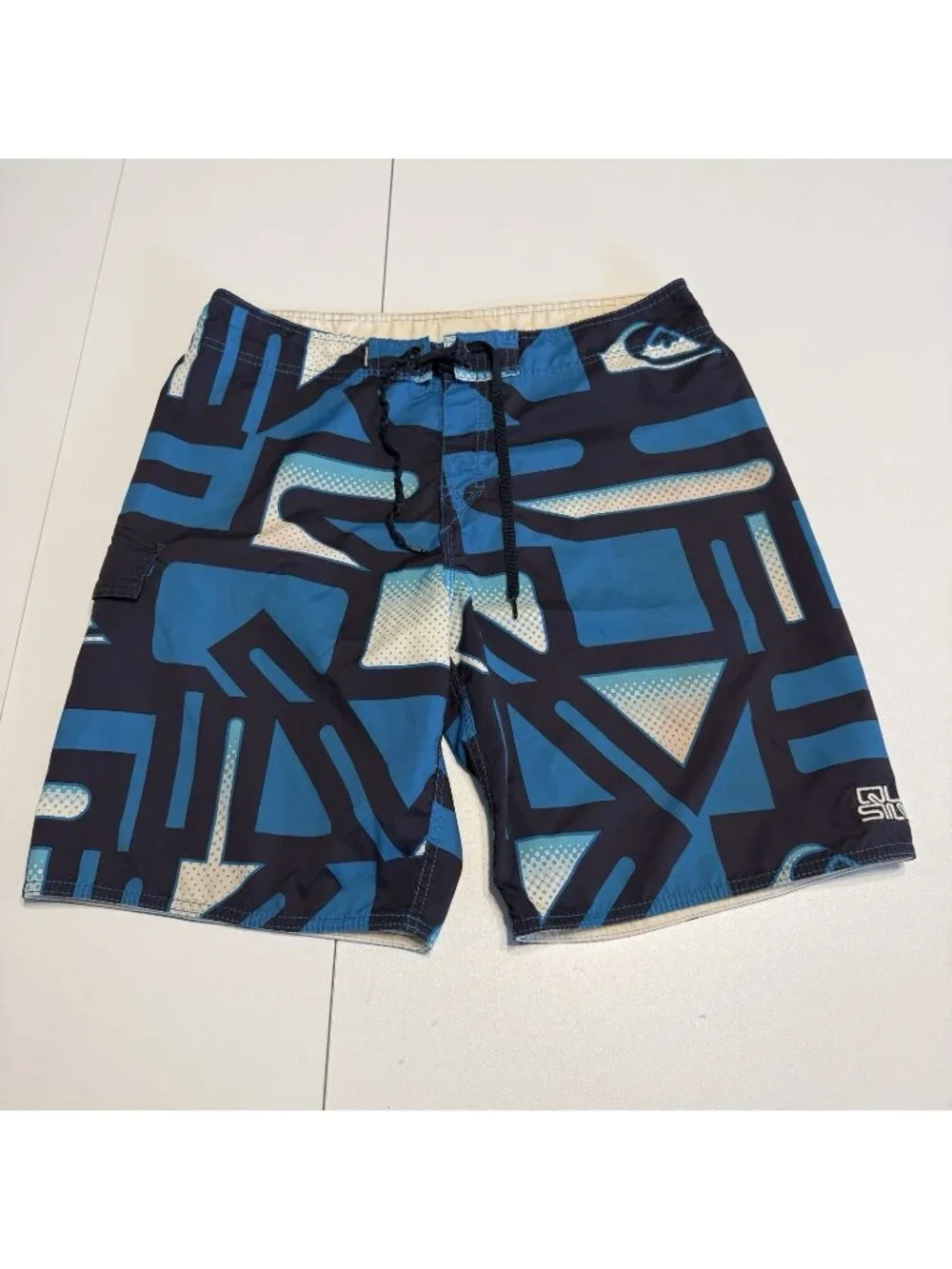 Quiksilver Board Shorts Mens 36 Blue Y2k Surf Skate